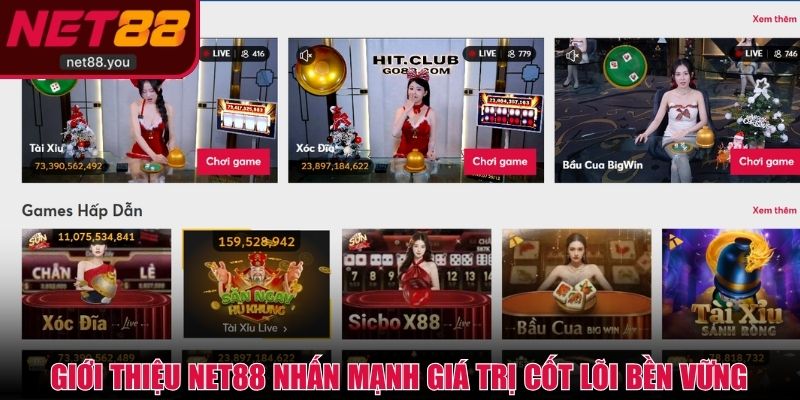 Giới thiệu NET88 nhấn mạnh giá trị cốt lõi bền vững