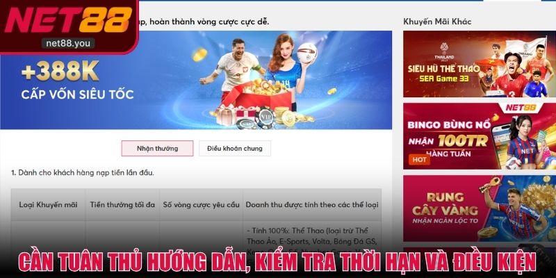 Cần tuân thủ hướng dẫn, kiểm tra thời hạn và điều kiện